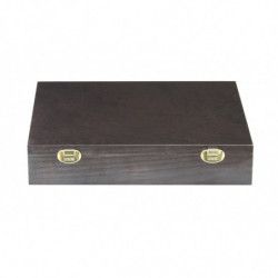 Coffret en bois massif pour 192 muselets de champagne.