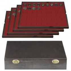 Coffret en bois massif Carus pour 216 pièces de 2 euros.