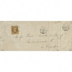Présidence N°9 oblitéré càd rouge des imprimées en dessous de timbre. Unique.