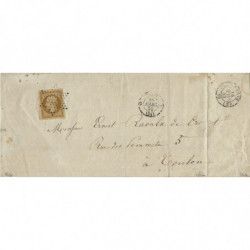 Présidence N°9 sur lettre avec cachet rouge des imprimées en dessous de timbre. Unique.