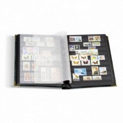 Classeur design Croco 64 pages noires pour timbres.