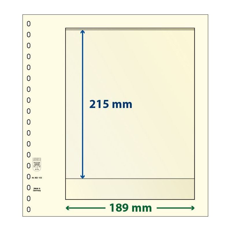 Feuille neutre Lindner-T à 1 bande. (802 102)