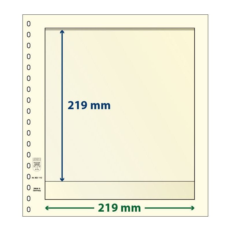 Feuille neutre Lindner-T à 1 bande. (802 110)