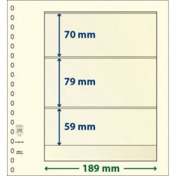 Feuille neutre Lindner-T à 3 bandes. (802 301)