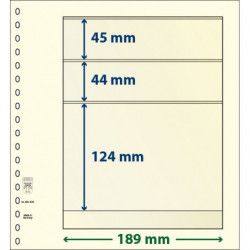 Feuille neutre Lindner-T à 3 bandes. (802 305)