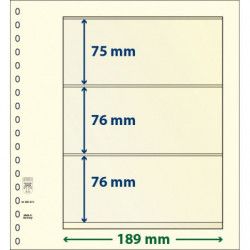 Feuille neutre Lindner-T à 3 bandes. (802 310)