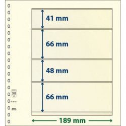 Feuille neutre Lindner-T à 4 bandes. (802 411)