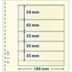 Feuille neutre Lindner-T à 5 bandes. (802 503)