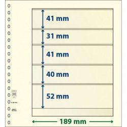 Feuille neutre Lindner-T à 5 bandes. (802 504)