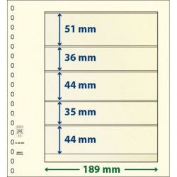Feuille neutre Lindner-T à 5 bandes. (802 509)