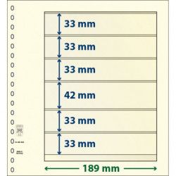 Feuille neutre Lindner-T à 6 bandes. (802 603)