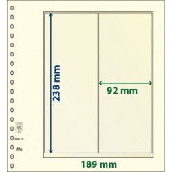 Feuille neutre Lindner-T à 2 bandes verticales pour carnets. (802 119)