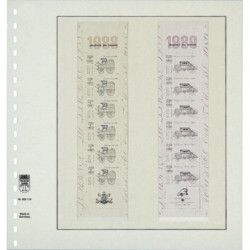 Feuille neutre Lindner-T à 2 bandes verticales pour carnets. (802 119)