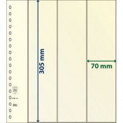 Feuille neutre Lindner-T à 3 bandes verticales pour carnets. (802 122)