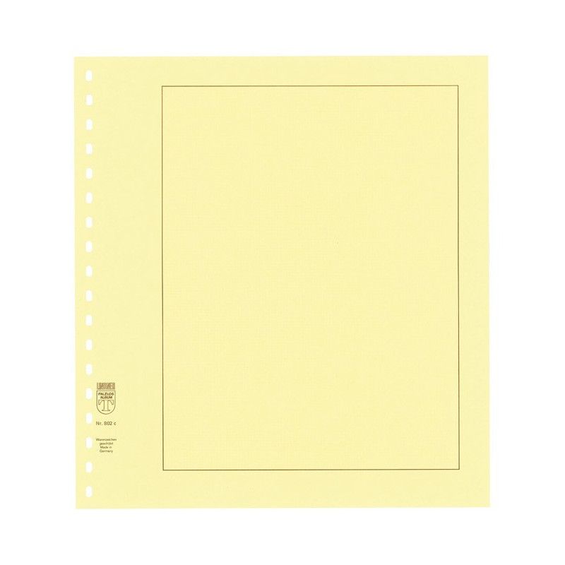 Feuilles neutres jaunes quadrillées à 18 perforations Lindner. (802c)