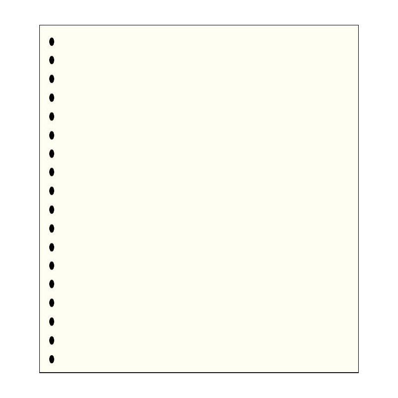Feuilles neutres blanches sans impression à 18 perforations Lindner. (802o)