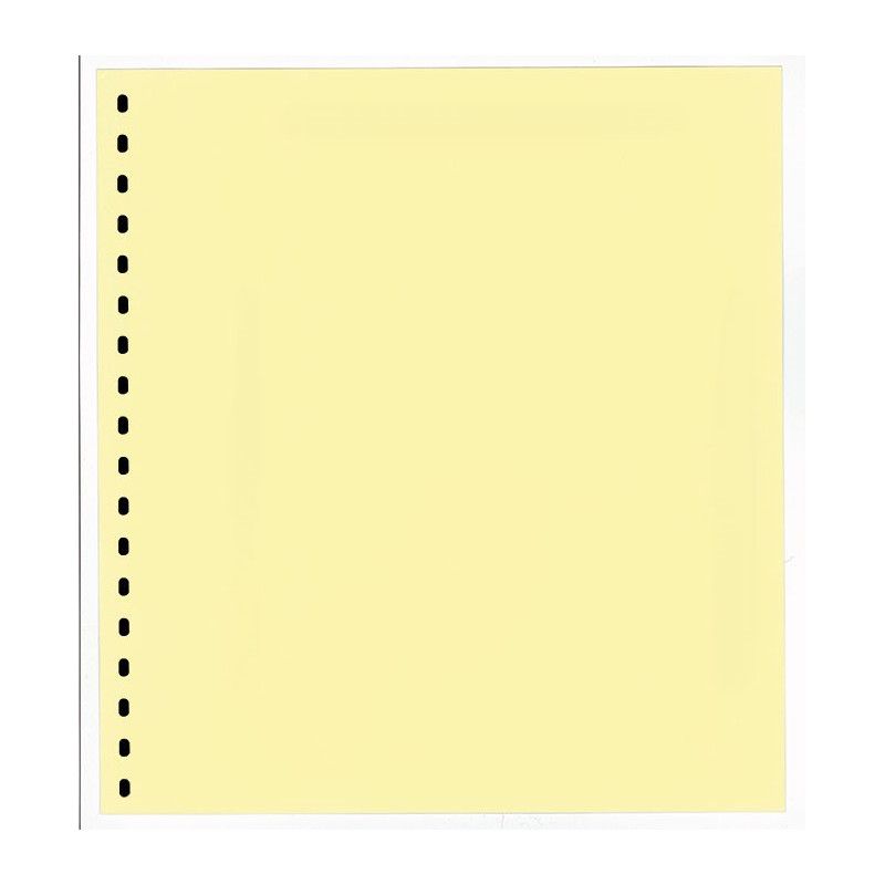 Feuilles neutres jaunes sans impression à 18 perforations Lindner. (802bo)