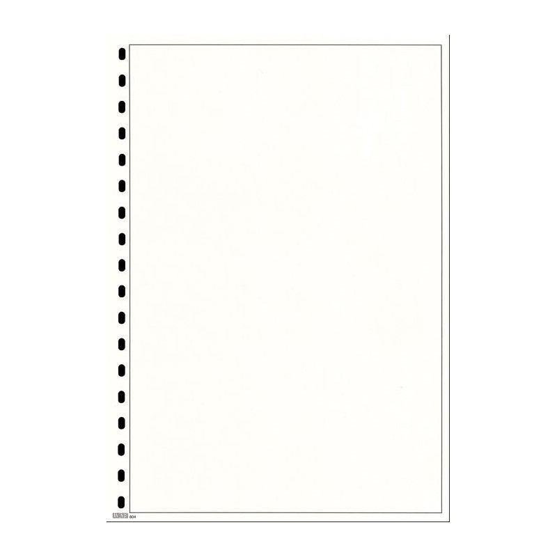 Feuilles neutres blanches format A4 à 18 perforations Lindner. (804) -  Philantologie