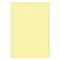 Feuilles neutres jaunes format A4 à 18 perforations Lindner. (804b)