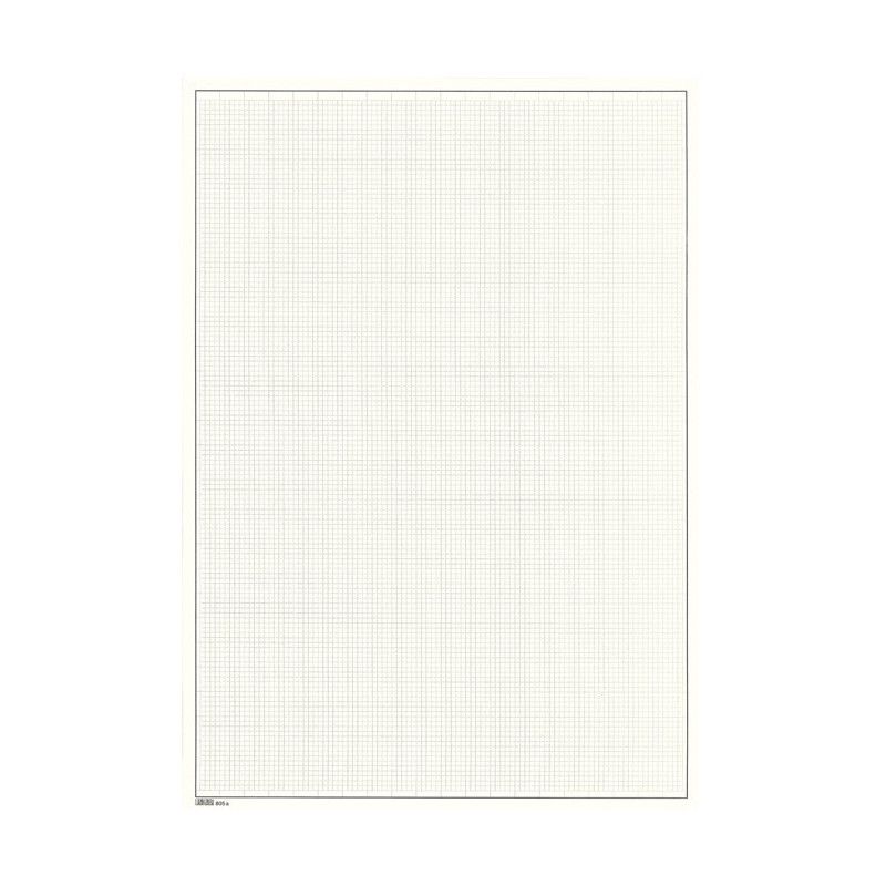 Feuilles neutres blanches quadrillés format A4 sans perforation Lindner. (805a)