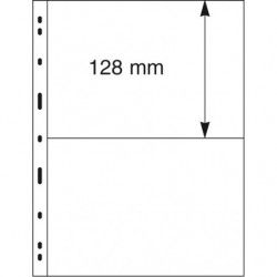 Feuilles Uniplate Lindner noires à 2 bandes pour blocs de timbres.