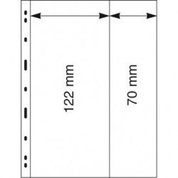 Feuilles Uniplate Lindner noires à 2 bandes pour carnets, blocs de timbres.