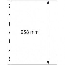 Feuilles Uniplate Lindner transparentes à 1 bande pour mini-feuilles de timbres.