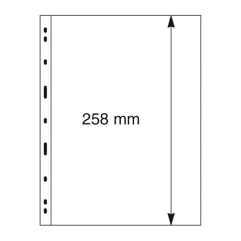 Feuilles Uniplate Lindner transparentes à 1 bande pour mini-feuilles de timbres.