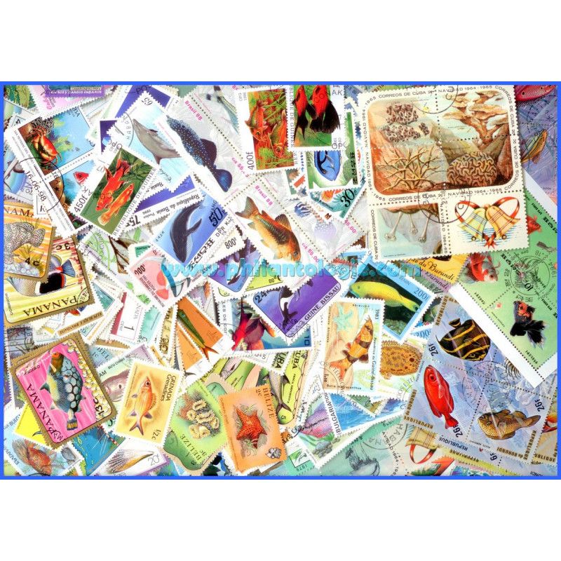Faune marine 1000 timbres thématiques tous différents.