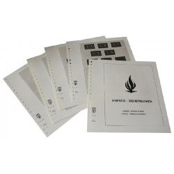 Feuilles préimprimées Lindner-T France timbres UNESCO 1961-2024.