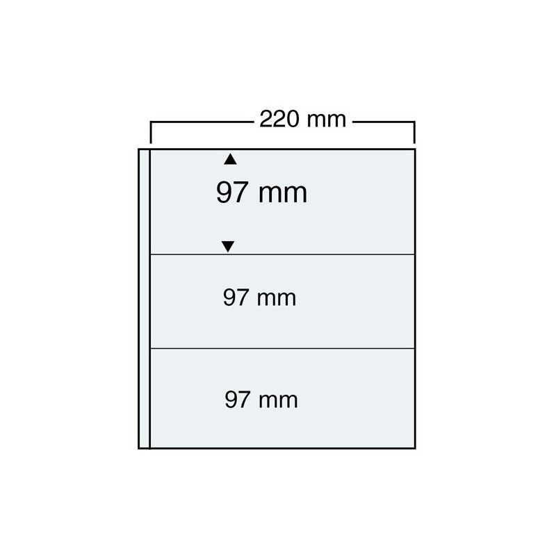 Feuilles transparentes compact A4 Safe à 3 bandes.