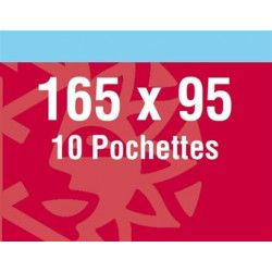 Pochettes double soudure 165 x 95 mm pour enveloppes premier jour (FDC).