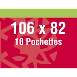 Pochettes double soudure 106 x 82 mm pour bloc Salon du Timbre.
