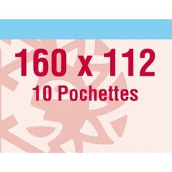 Pochettes double soudure 160 x 112 mm pour bloc meilleurs vœux.