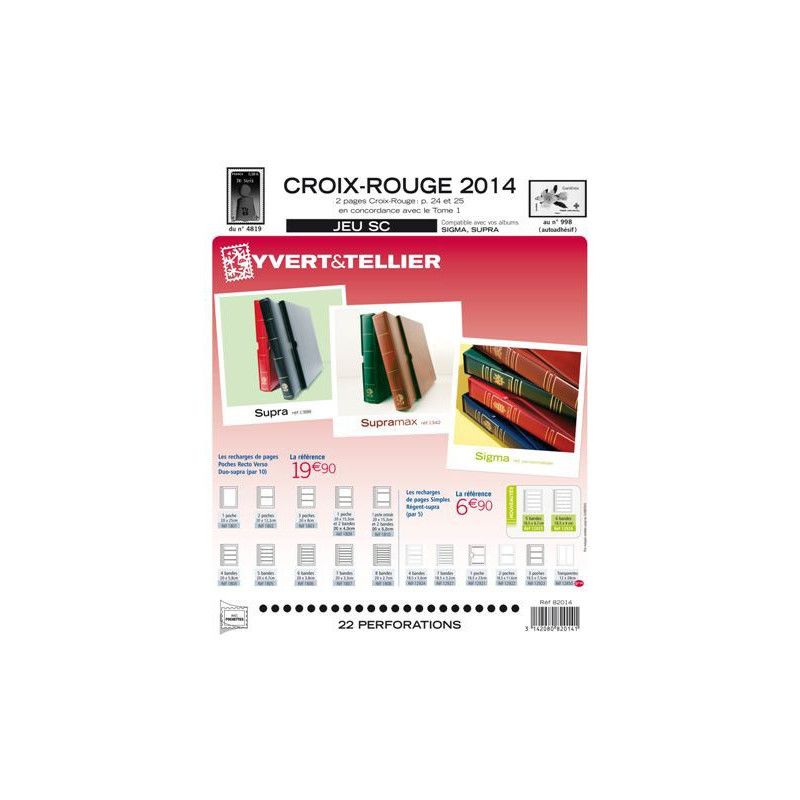 Jeux SC Yvert France carnets Croix-Rouge 2013-2014.