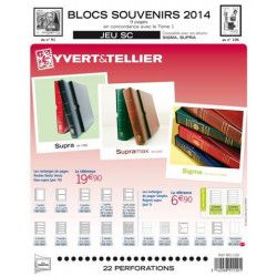 Jeux SC France blocs souvenirs 2014 avec pochettes de protection.