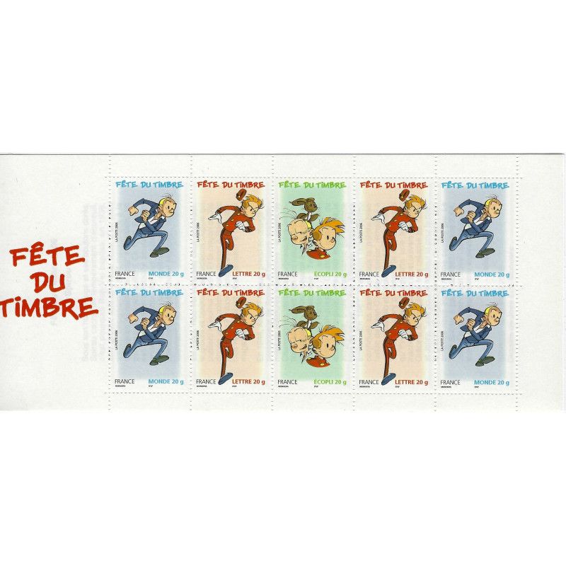 Carnet Fête du timbre 2006 - Spirou, neuf**.