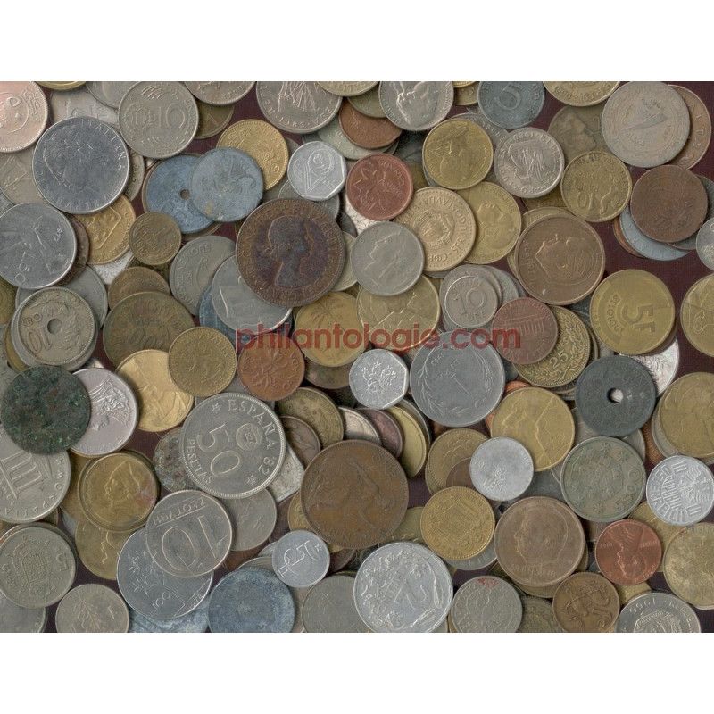 Monnaies anciennes du monde - paquet 1 kilo.