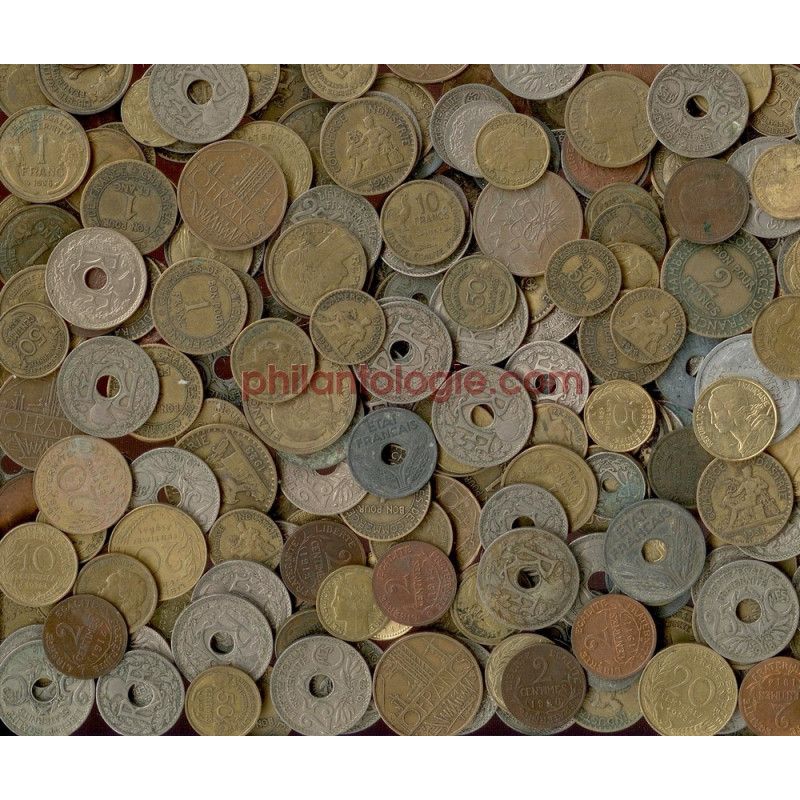 Monnaies anciennes Françaises, paquet 1 kilo.