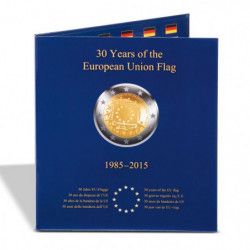 Album Presso pour 2 euros commémoratives "30 ans du drapeau européenne".