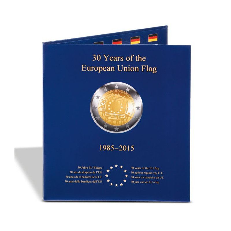 Album Presso pour 2 euros commémoratives 30 ans du drapeau européenne.