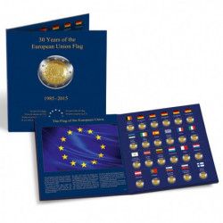 Album Presso pour 2 euros commémoratives 30 ans du drapeau européenne.