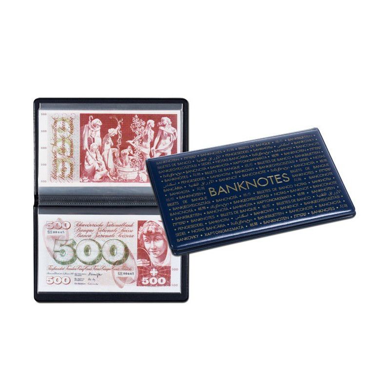 Album de poche pour billets de banque 210 x 125 mm.