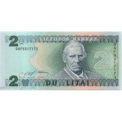 Lituanie 5 billets de banque neufs.