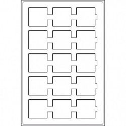 Plateaux numismatiques Leuchtturm format L à 15 cases carrées.