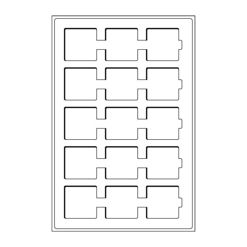 Plateaux numismatiques Leuchtturm format L à 15 cases carrées.