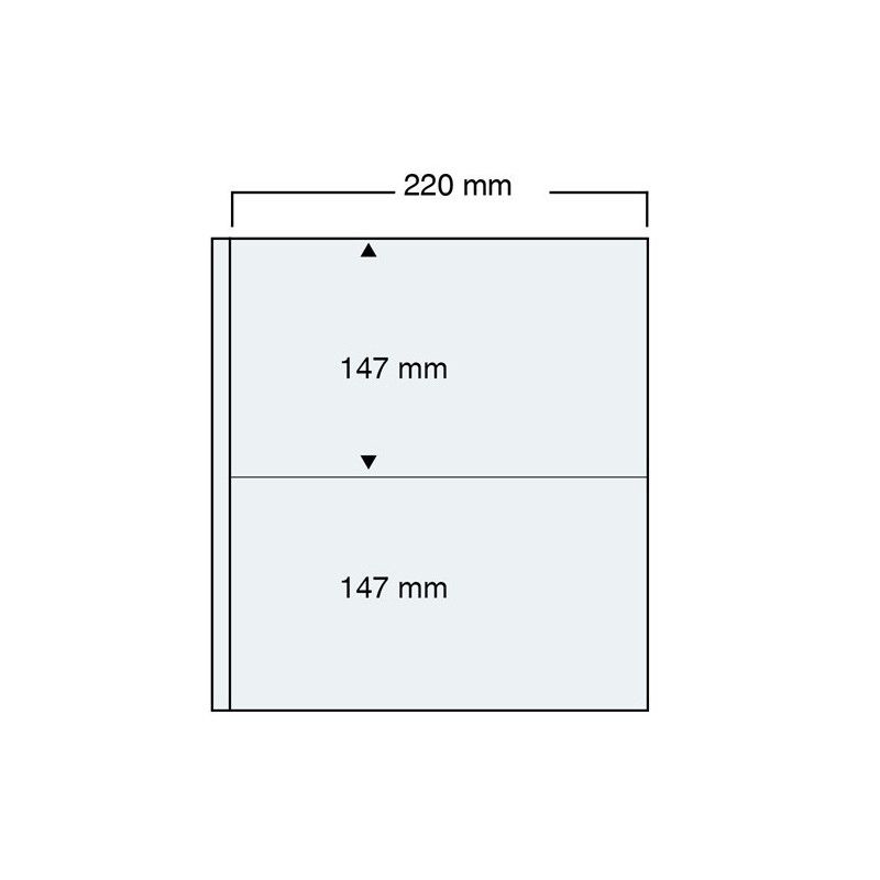 Feuilles transparentes compact A4 Safe à 2 bandes.