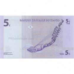 Congo 5 billets de banque neufs.