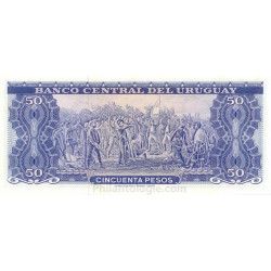 Uruguay 3 billets de banque neufs.