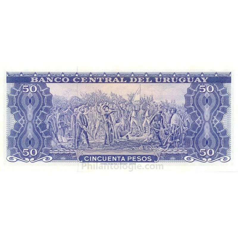 Uruguay 3 billets de banque neufs.
